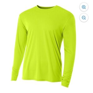 A4 Men's Lime Long Sleeve Shirt